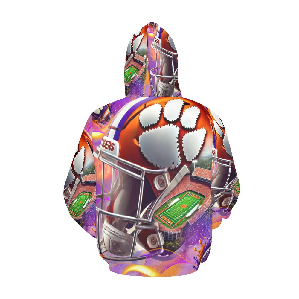 CLEMSON HELMET ALL OVER HOODIE (USA Size)