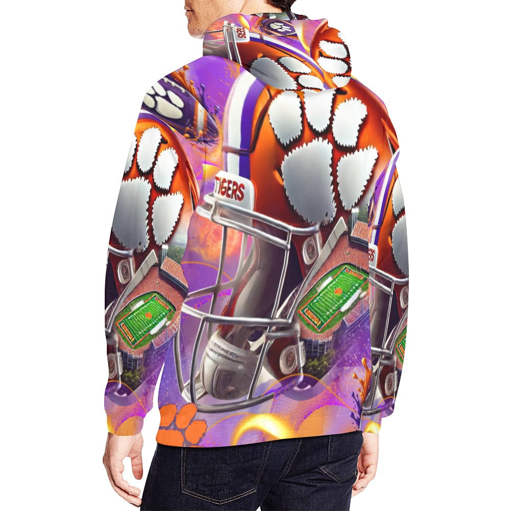 CLEMSON HELMET ALL OVER HOODIE (USA Size)
