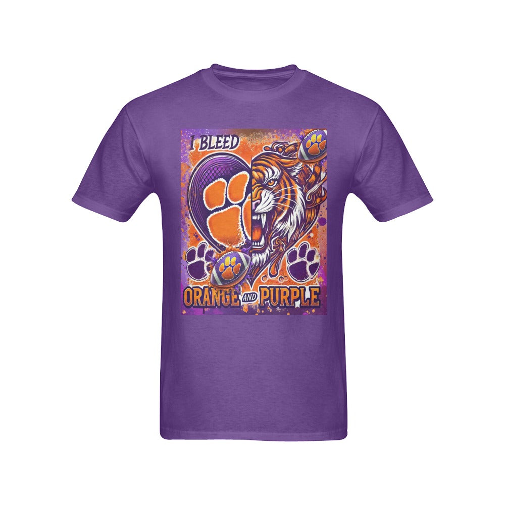 Clemson Bleed Orange and Purple Tee (Front Printing Only)