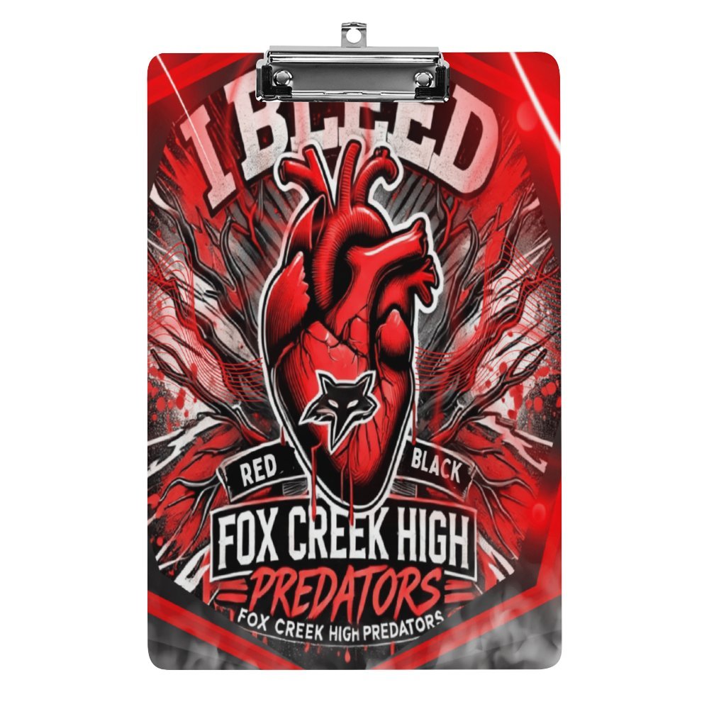 Fox Creek High Predators Acrylic Clipboard