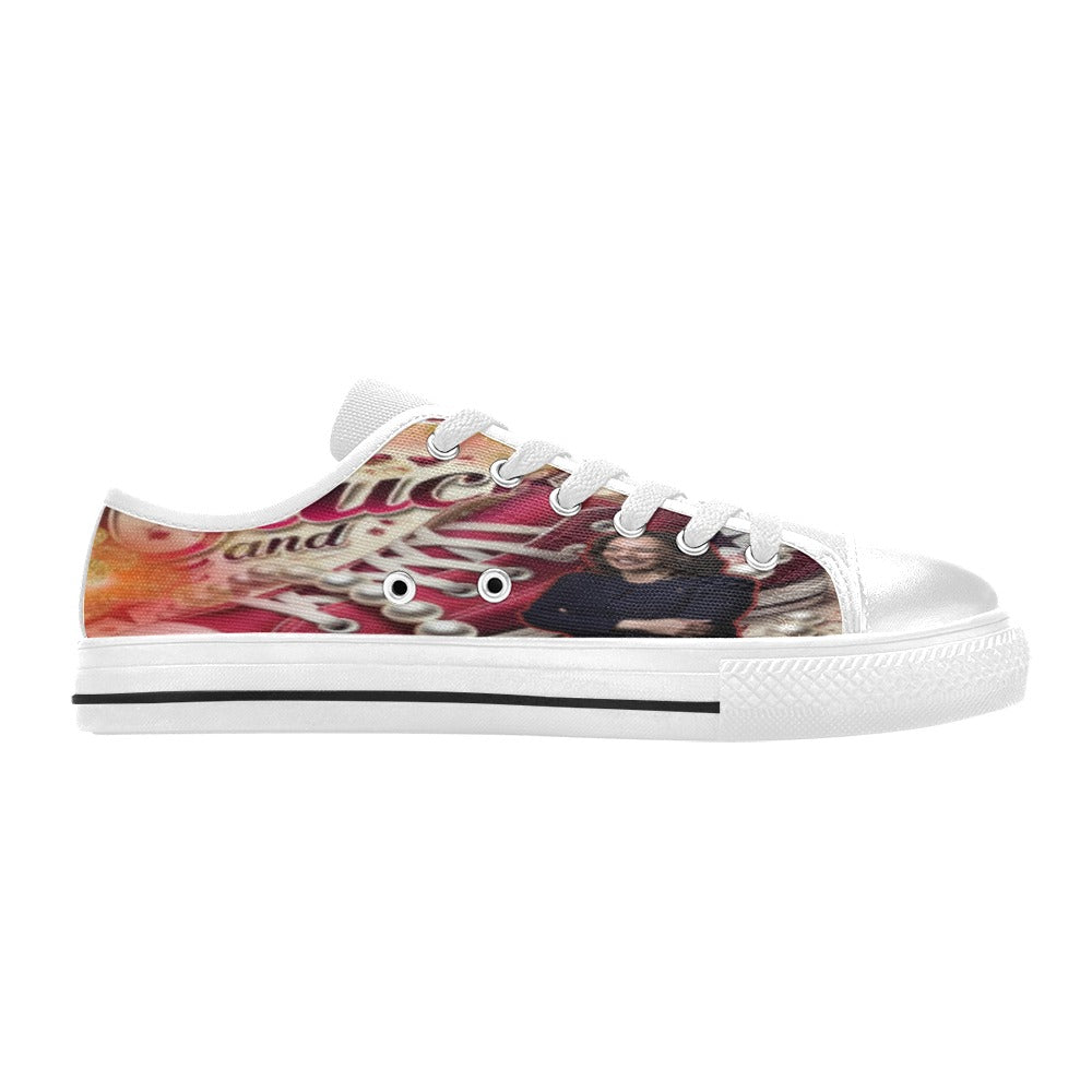 Crimson and Cream Support Kamala Women's Classic Canvas Shoes