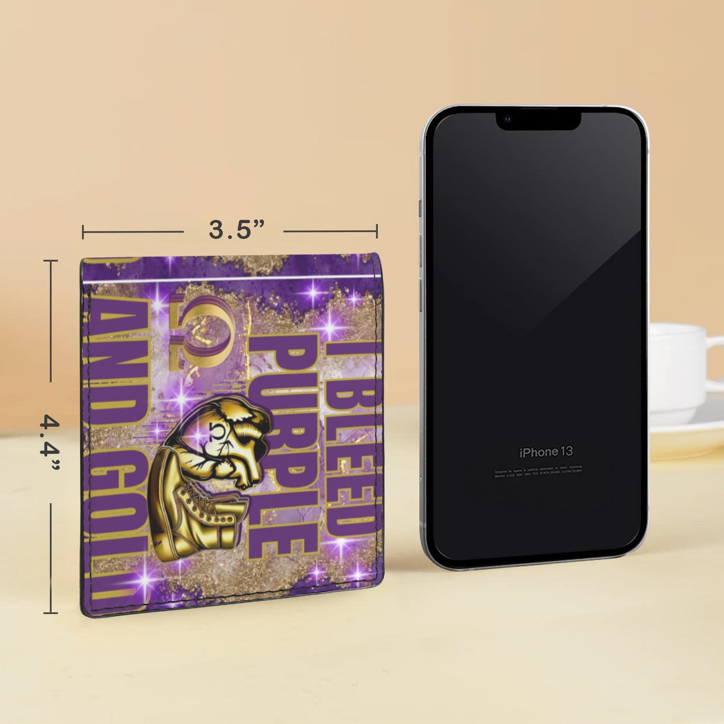 I BLEED Purple and Gold wallet Men's Bifold Wallet