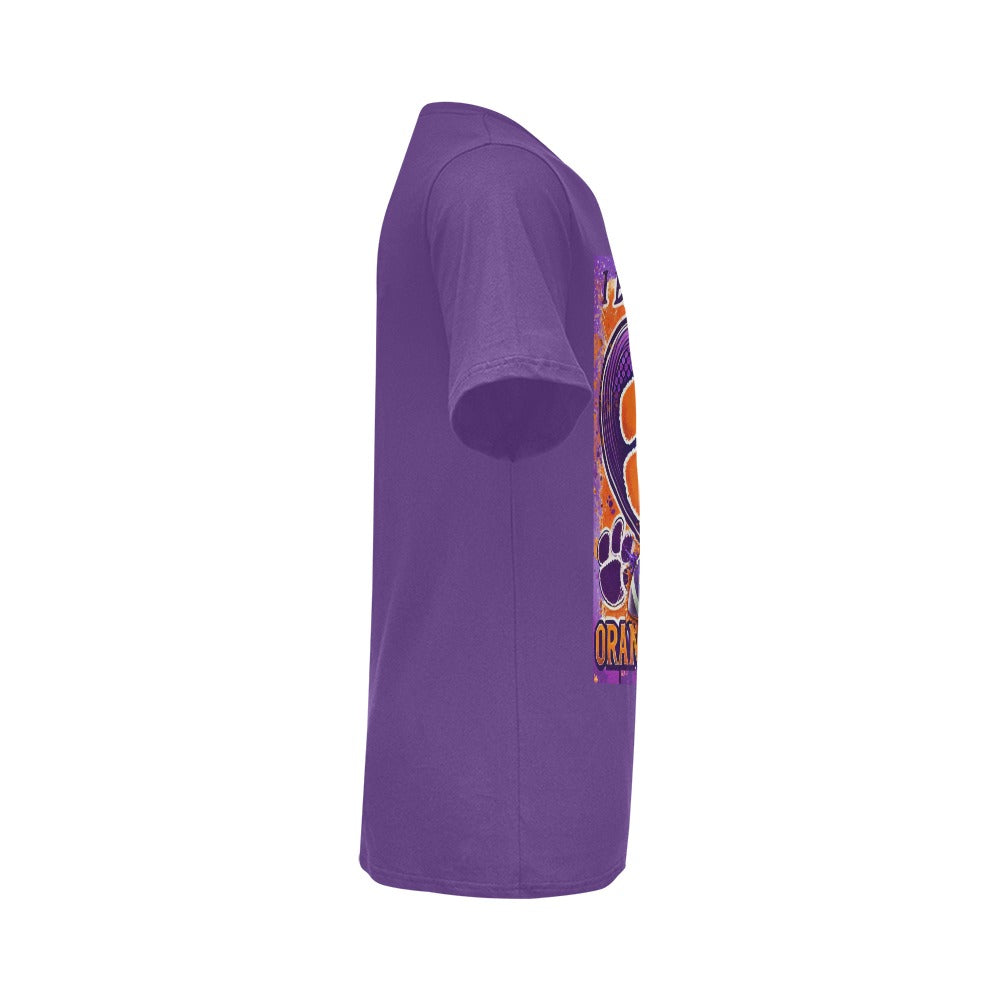 Clemson Bleed Orange and Purple Tee (Front Printing Only)