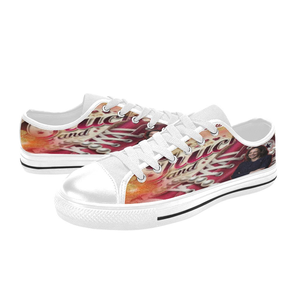 Crimson and Cream Support Kamala Women's Classic Canvas Shoes