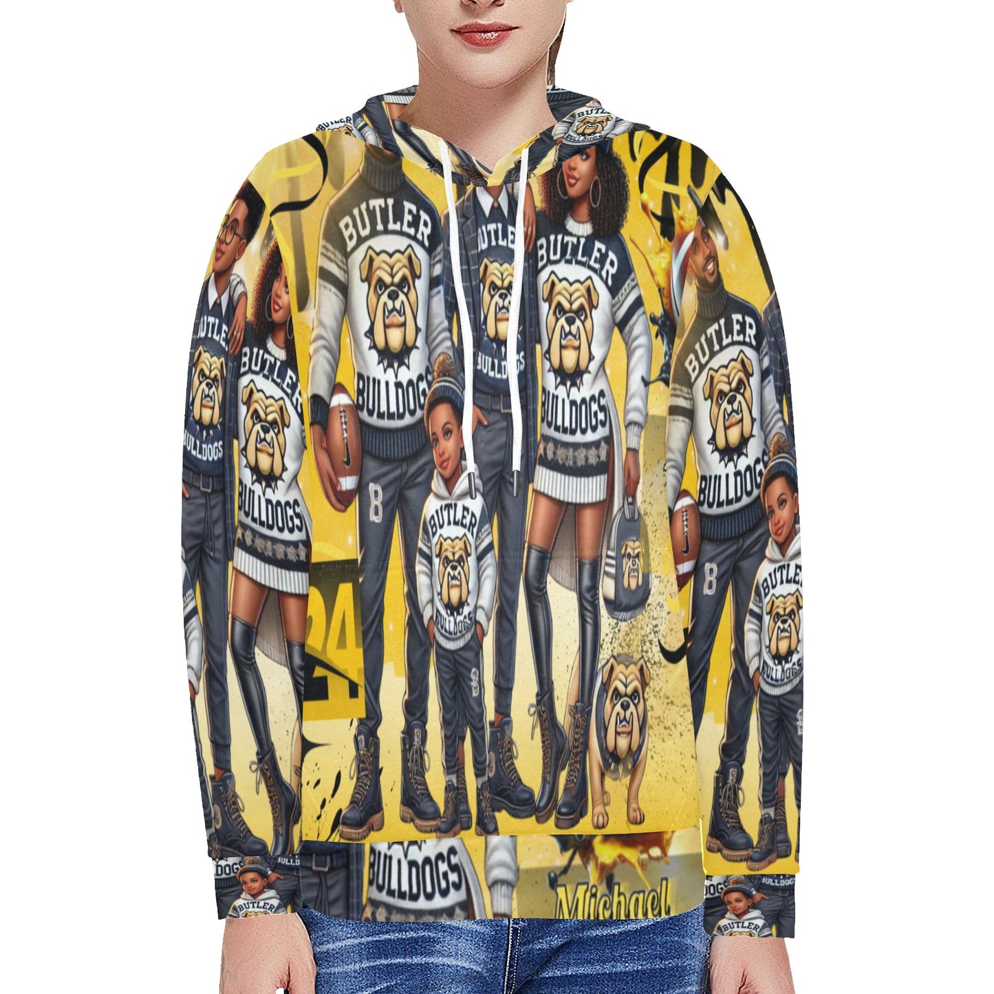 Butler High School Bulldogs hoodie Women's Long Sleeve Fleece Hoodie