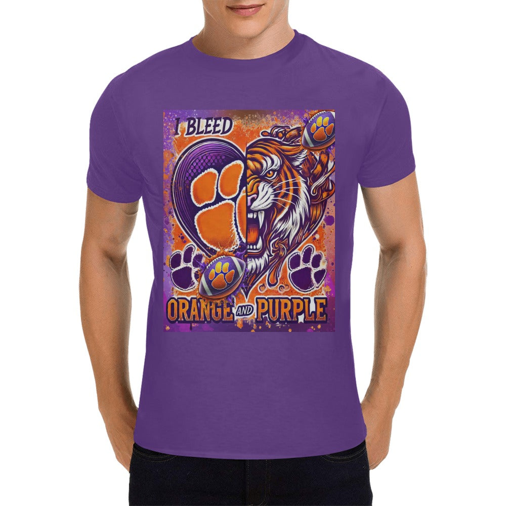 Clemson Bleed Orange and Purple Tee (Front Printing Only)