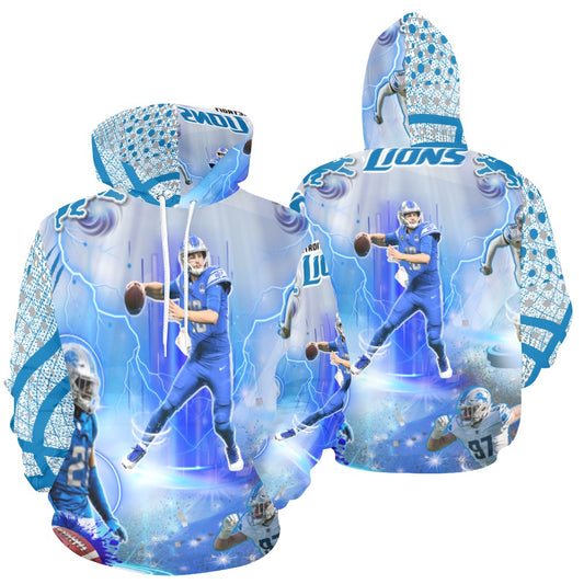 Detroit Lions Customized All Over Print Hoodie for Men (USA Size)