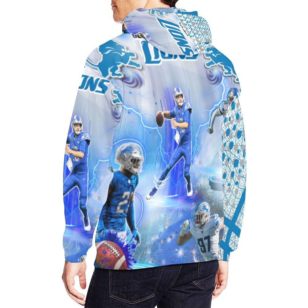 Detroit Lions Customized All Over Print Hoodie for Men (USA Size)