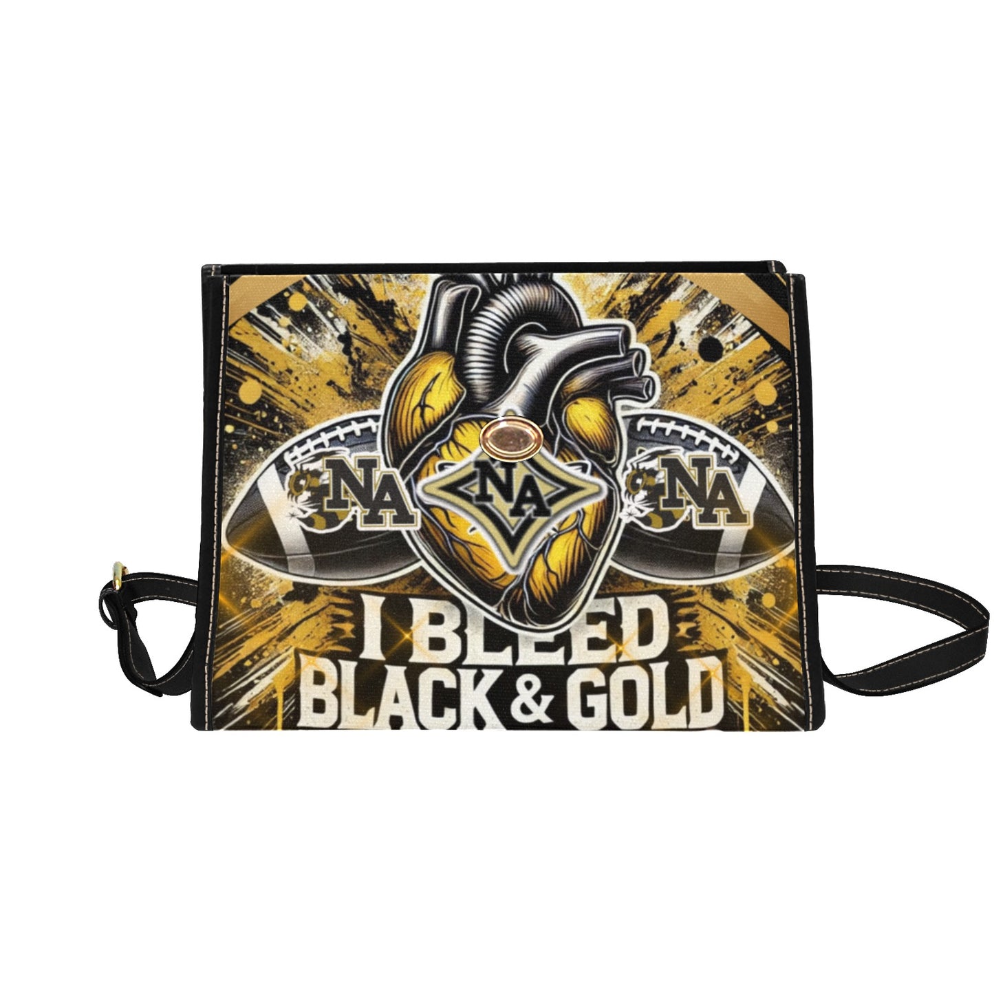 North Augusta Purse Waterproof Canvas Bag-Black (All Over Print)