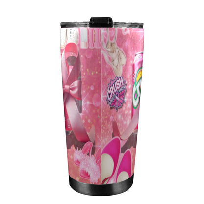 Breast Cancer Awareness thermal 20oz Mobile Tumbler with Lid (Black Lock)