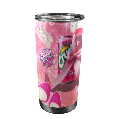 Breast Cancer Awareness thermal 20oz Mobile Tumbler with Lid (Black Lock)