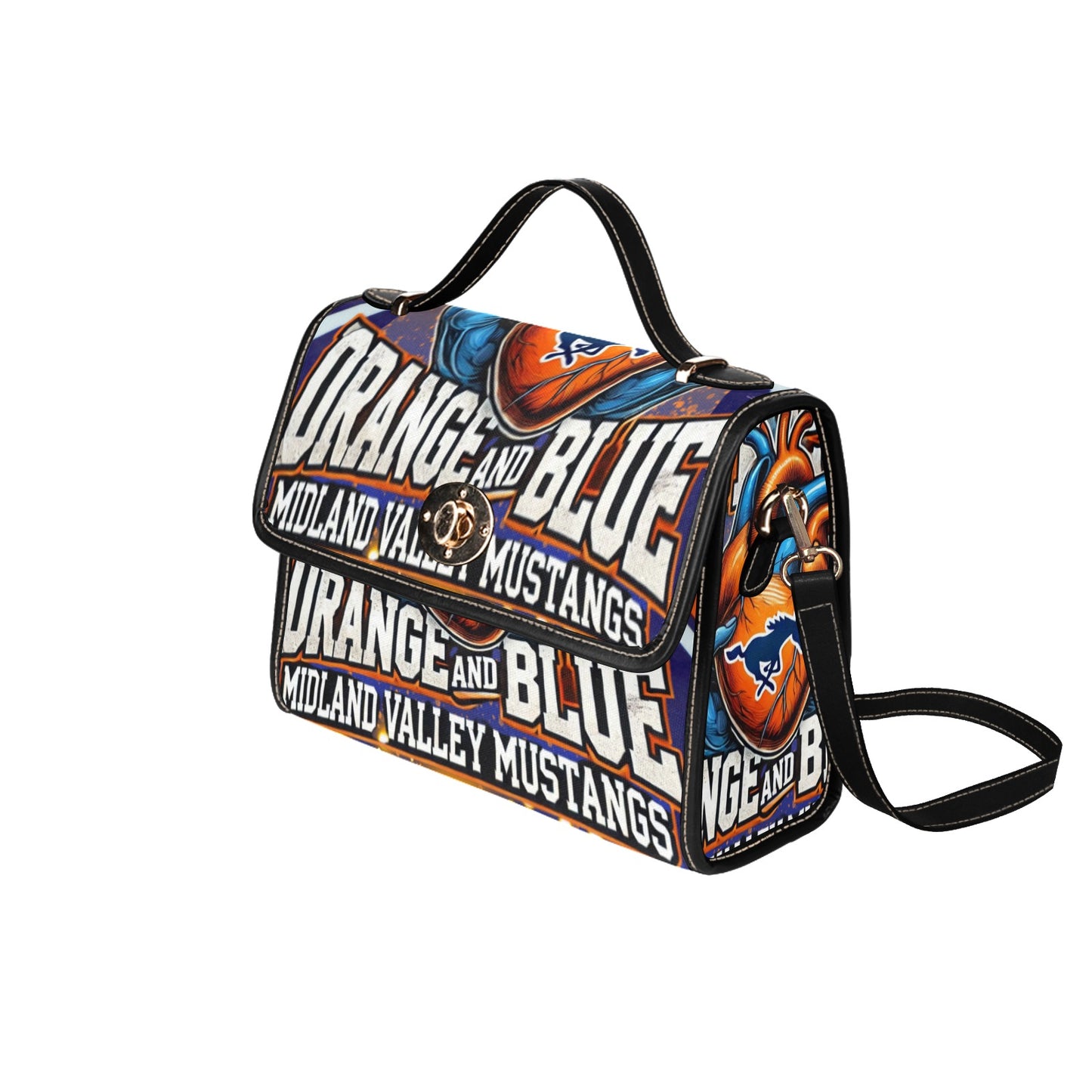 Midland Valley Purse Waterproof Canvas Bag-Black (All Over Print)