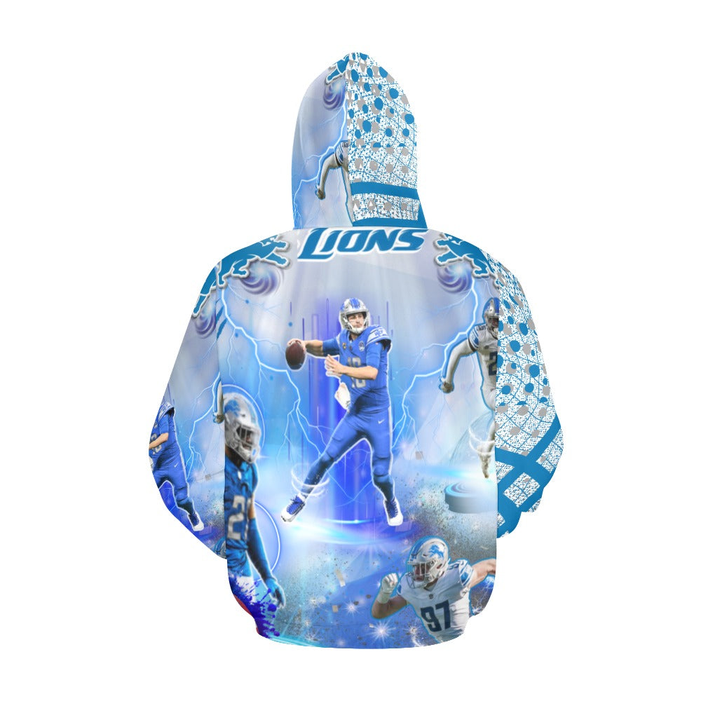 Detroit Lions Customized All Over Print Hoodie for Men (USA Size)
