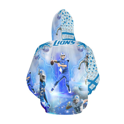 Detroit Lions Customized All Over Print Hoodie for Men (USA Size)