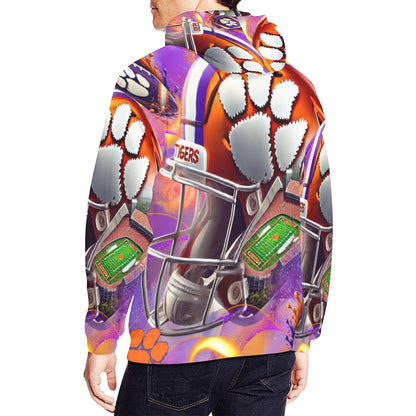 CLEMSON HELMET ALL OVER HOODIE (USA Size)