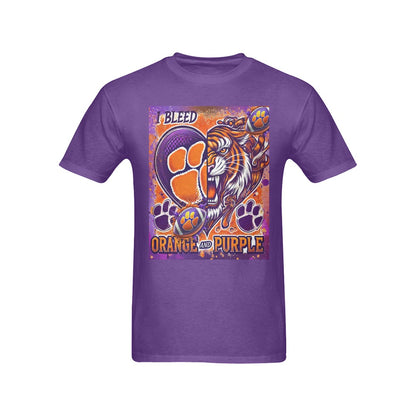 Clemson Bleed Orange and Purple Tee (Front Printing Only)