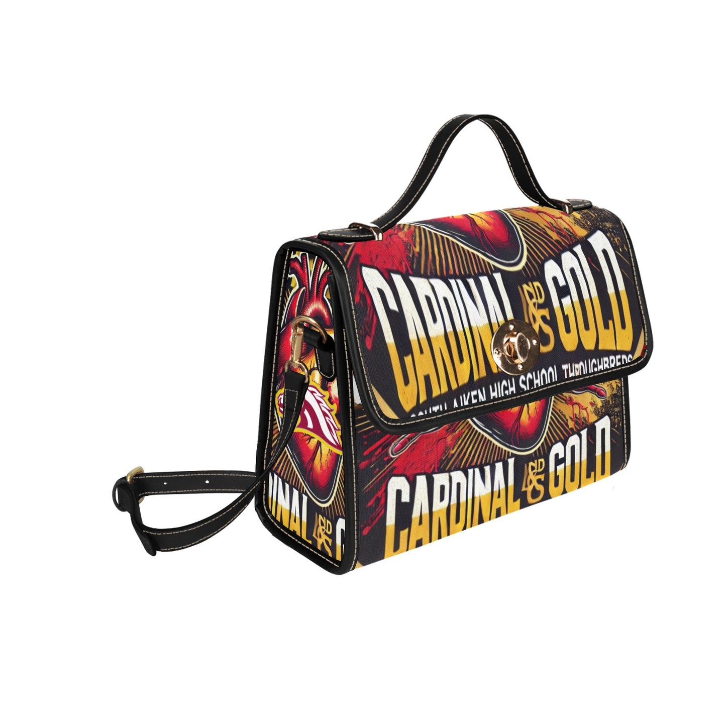 South Aiken Purse Waterproof Canvas Bag-Black (All Over Print) (Model 1641)