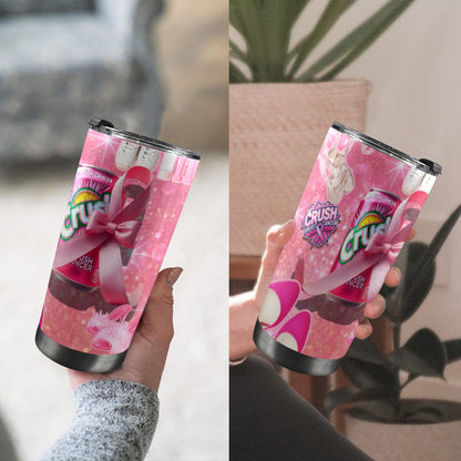 Breast Cancer Awareness thermal 20oz Mobile Tumbler with Lid (Black Lock)