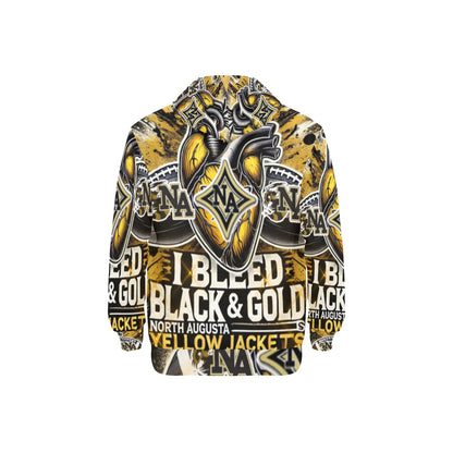 North Augusta Yellow Jackets Hoodie Men's Long Sleeve Fleece Hoodie
