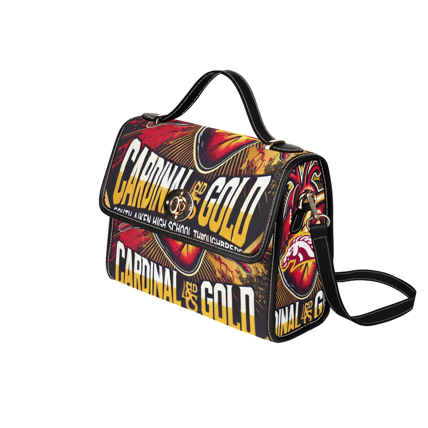 South Aiken Purse Waterproof Canvas Bag-Black (All Over Print) (Model 1641)