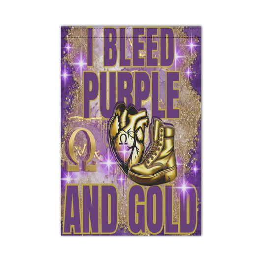 I BLEED Purple and Gold garden flag Garden Flag 12''x18'' (Two Sides Printing)