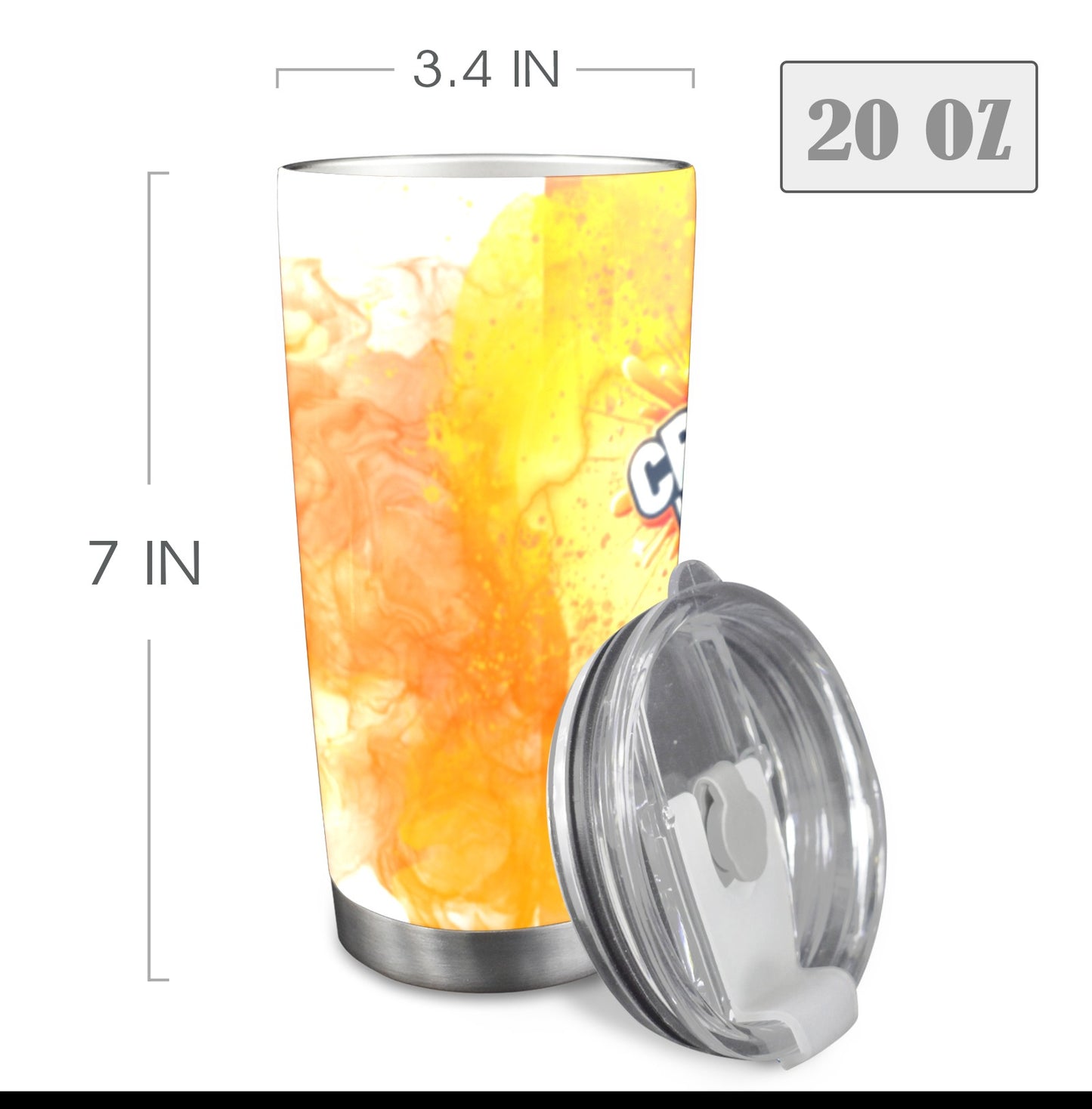 Crush Leukemia Mug  20oz Mobile Tumbler with Clear Slide Lid