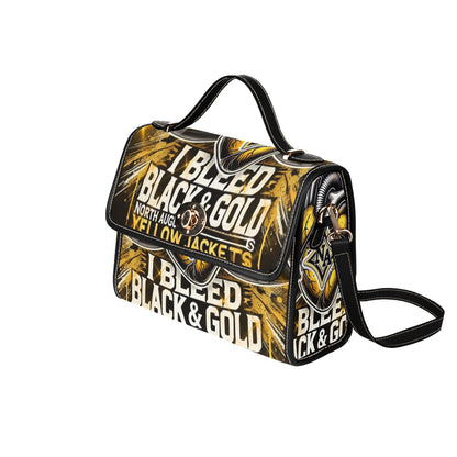 North Augusta Purse Waterproof Canvas Bag-Black (All Over Print)