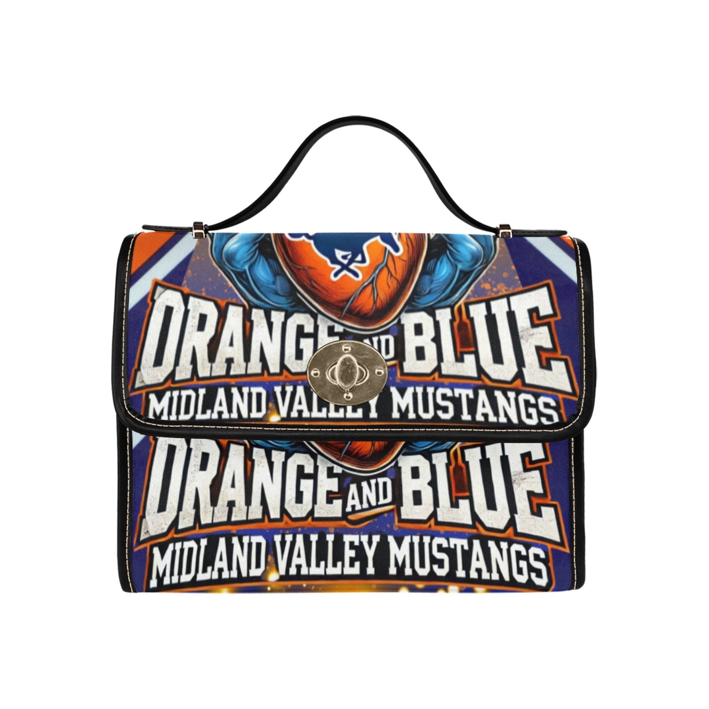 Midland Valley Purse Waterproof Canvas Bag-Black (All Over Print)