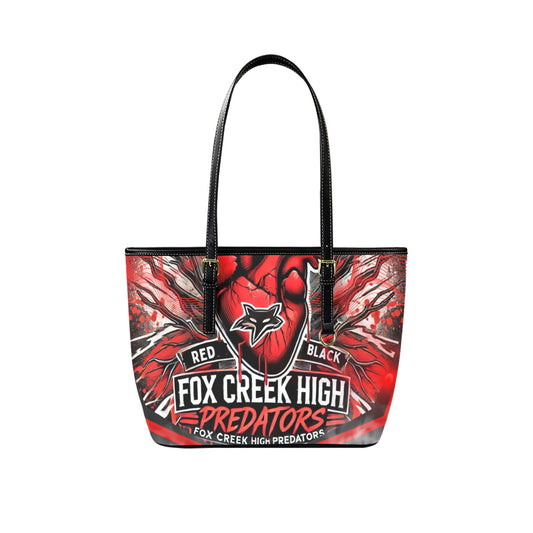 Fox Creek Leather Tote Bag-Small (Front & Back Printing)