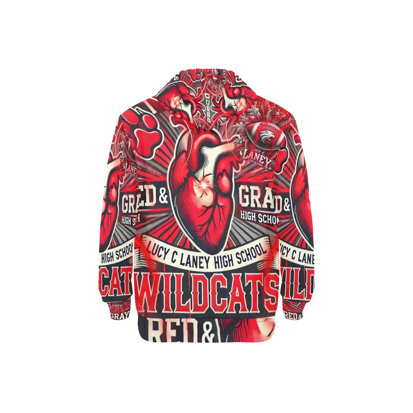 BLEED LANEY  (2) Men's Long Sleeve Fleece Hoodie